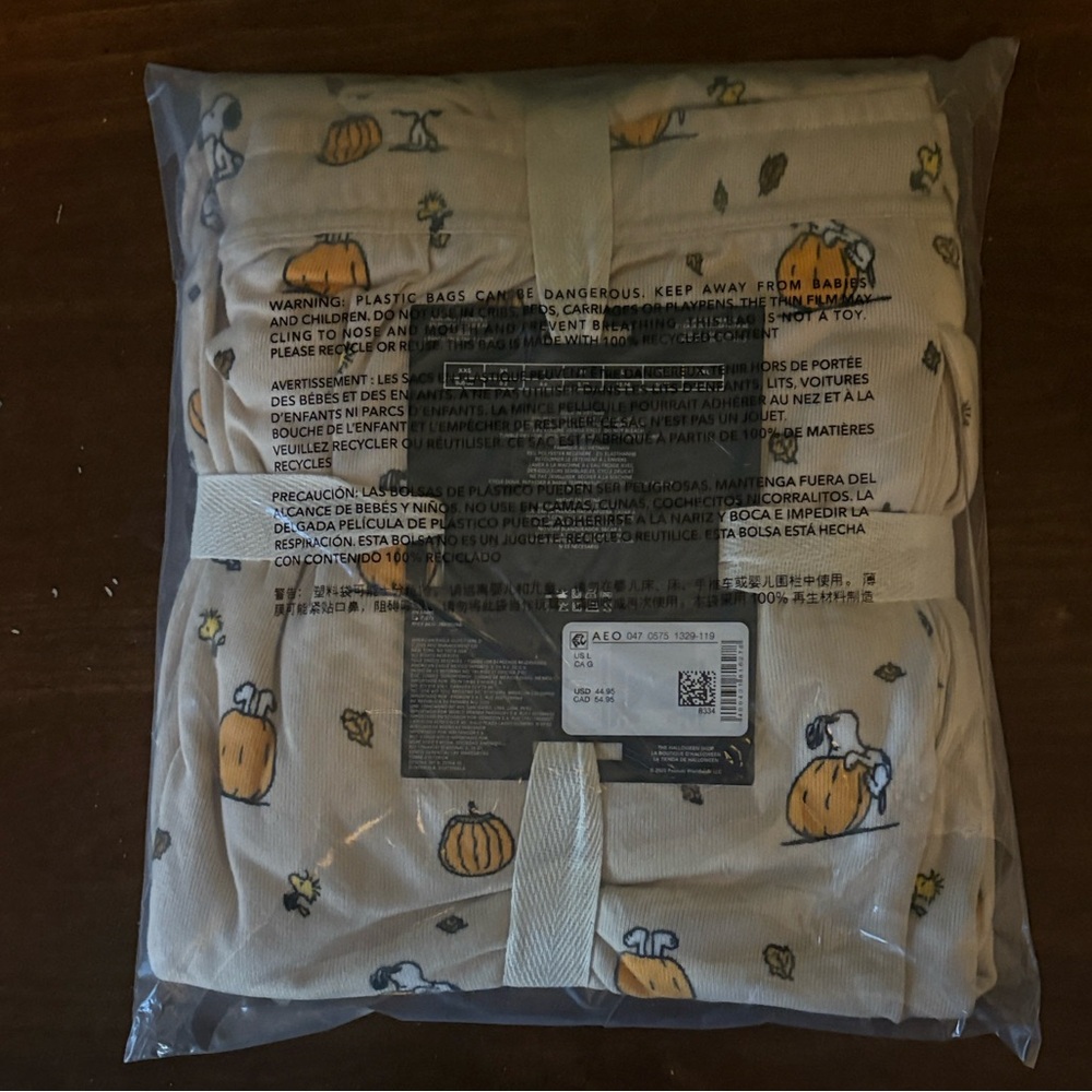 American Eagle Outfitters Snoopy Pumpkin Pajama Set - Picture 4 of 5
